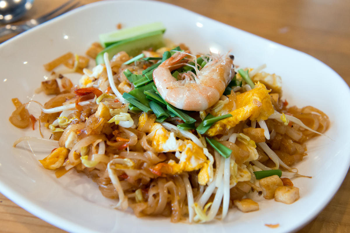 Pad thai shrimp noodles