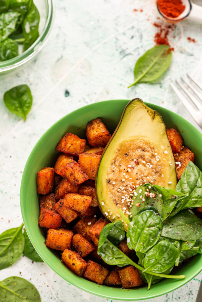 Sweet Potato and Avocado Healthy Bowl